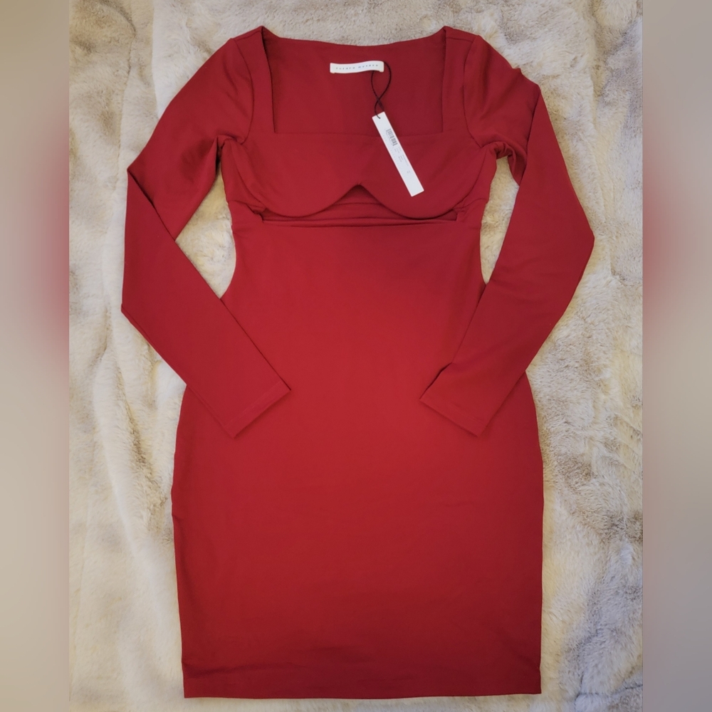 Susana Monaco long sleeve red dress size Medium